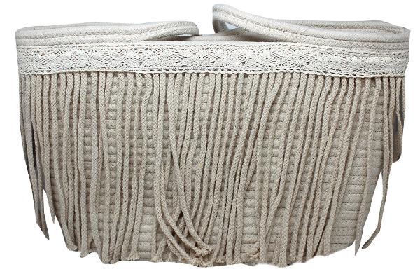 woven tassel bag