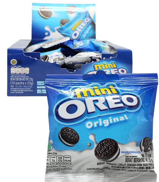 Oreo Vanilla Cream Biscuits 10 x 23g Mini Pouch Box - MNB Variety Imports