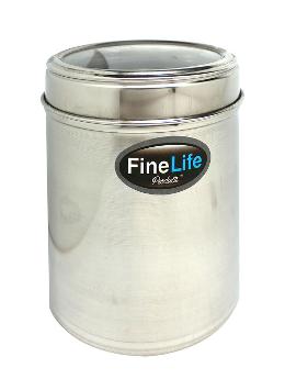 Finelife Deep Food Storage Metal Canister With Lid 11 5cm Mnb Finelife Deep Food Storage Metal Canister With Lid 14cm